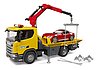 Scania Super 560R Tow truck with Light & Sound Module and BRUDER Roadster