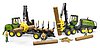 John Deere 1270G harvester with one tree trunk
