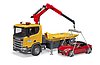 Scania Super 560R Tow truck with Light & Sound Module and BRUDER Roadster