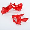 Hopper for mixer lorry, red