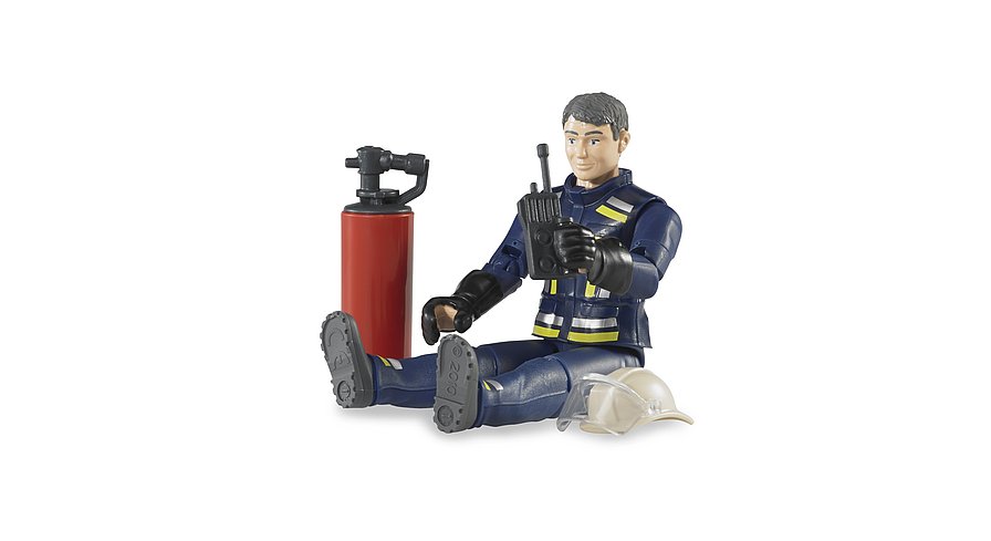 Bruder bworld Figur Feuerwehrmann mit Zubehör 60100 NEU OVP