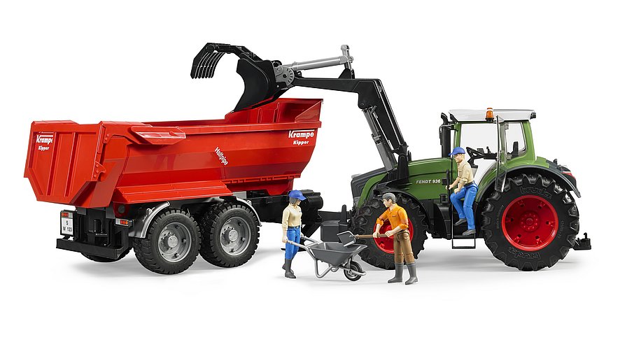 03041 BRUDER Kinder Spielzeug Fendt 936 Vario Traktor Schlepper mit Frontlader 