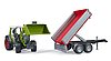 Fendt Vario 211 with frontloader and tipping trailer