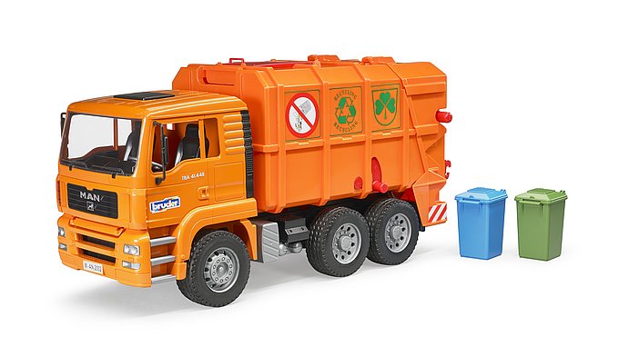 Bruder 02606 02607 Mülltonne Set  mit Container Zubehör für Müllwagen Bworld 