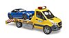 MB Sprinter Autotransporter mit Light & Sound Modul und BRUDER Roadster