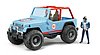 Jeep Cross Country Racer azul con piloto