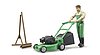 Jardinero bworld con cortacésped