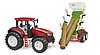 Trattore ROADMAX con rimorchio forestale e 3 tronchi