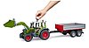 Fendt Vario 211 with frontloader and tipping trailer