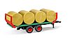 Remorque de transport de ballots avec 8 ballots