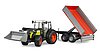 Claas Nectis 267 F con cargador y remolque