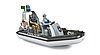 bworld Police boat with rotating beacon light, 2 figures and accessories