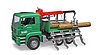 MAN Timber truck with loading crane