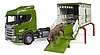 Camion de transport d’animaux Scania Super 560R avec 1 bœuf