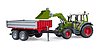 Fendt Vario 211 with frontloader and tipping trailer