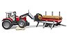 Massey Ferguson + Frontloader and timber trailer