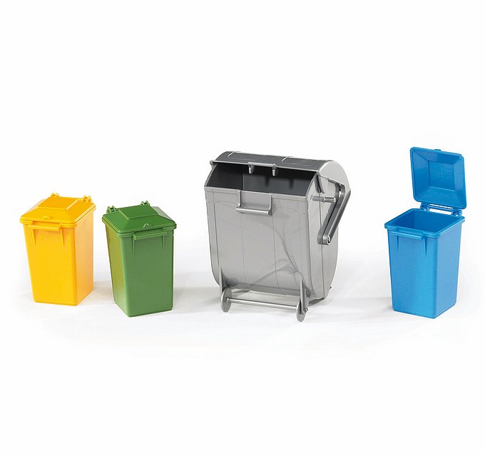 Bruder® Spielzeug-Müllwagen 02772 MAN TGA, (Set, 3-tlg., mit 2 Mülltonnen),  Müll LKW Hecklader Müll-Fahrzeug Müllauto Nutzfahrzeug, Zielgruppe:  Schulkinder, Kindergartenkinder