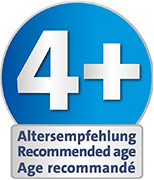 Recommended age: suitable from 4 years upwards for playing indoors and outdoors Recommended age: suitable from 4 years upwards for playing indoors and outdoors