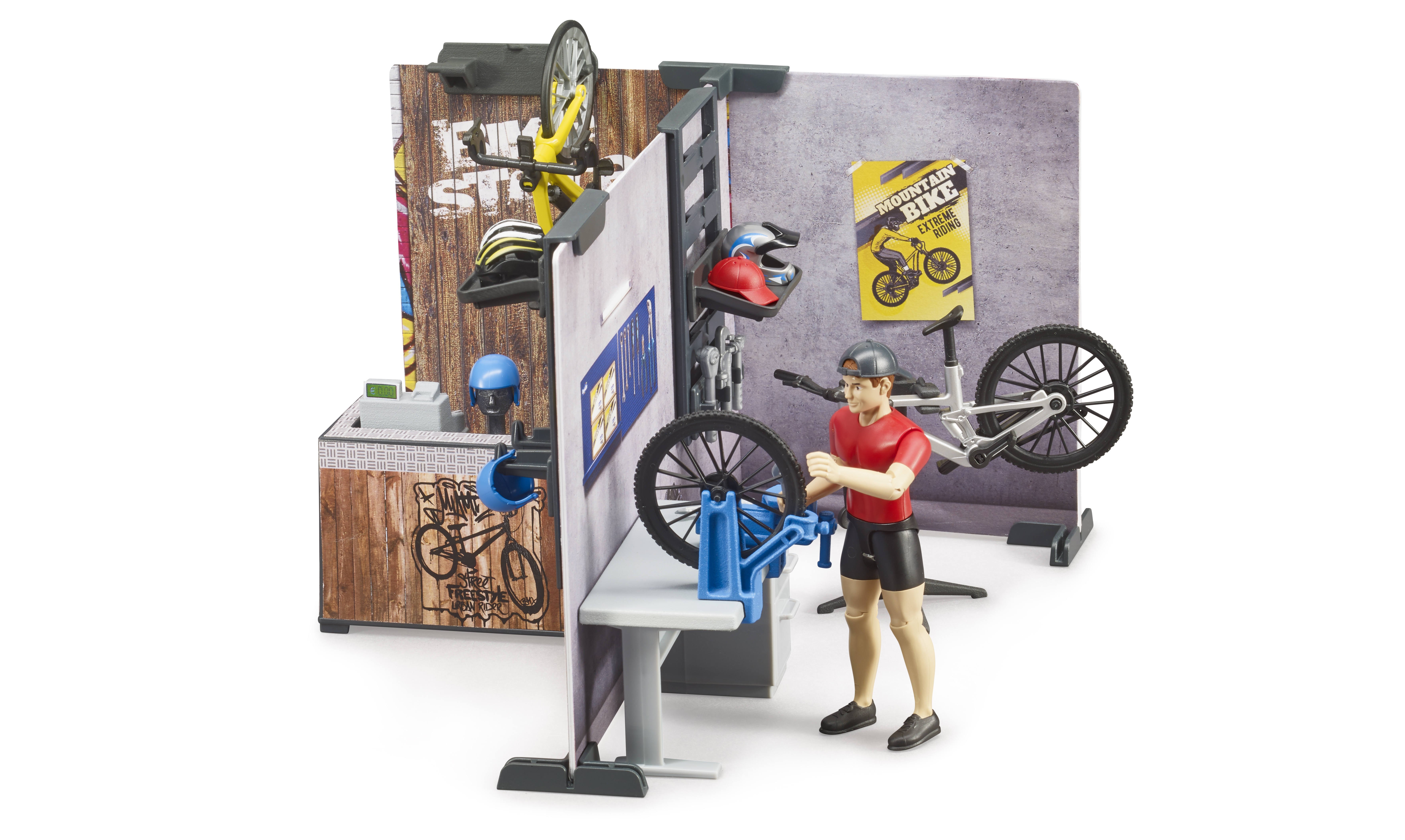 63120 bworld Fahrrad Shop und Werkstatt mit Figur und Fahrräder