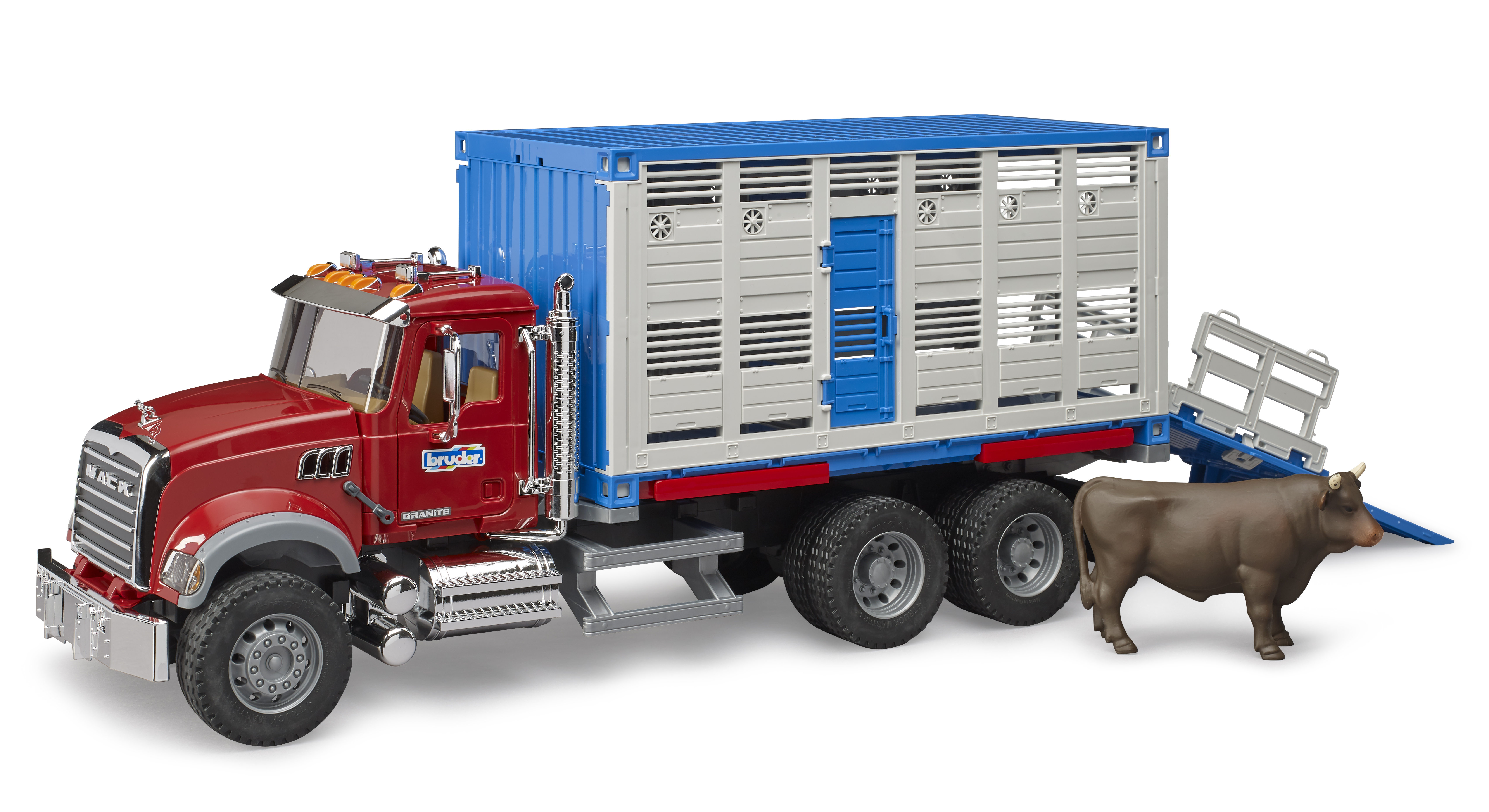 Camion per il trasporto di bestiame MACK Granite con 1 bovino