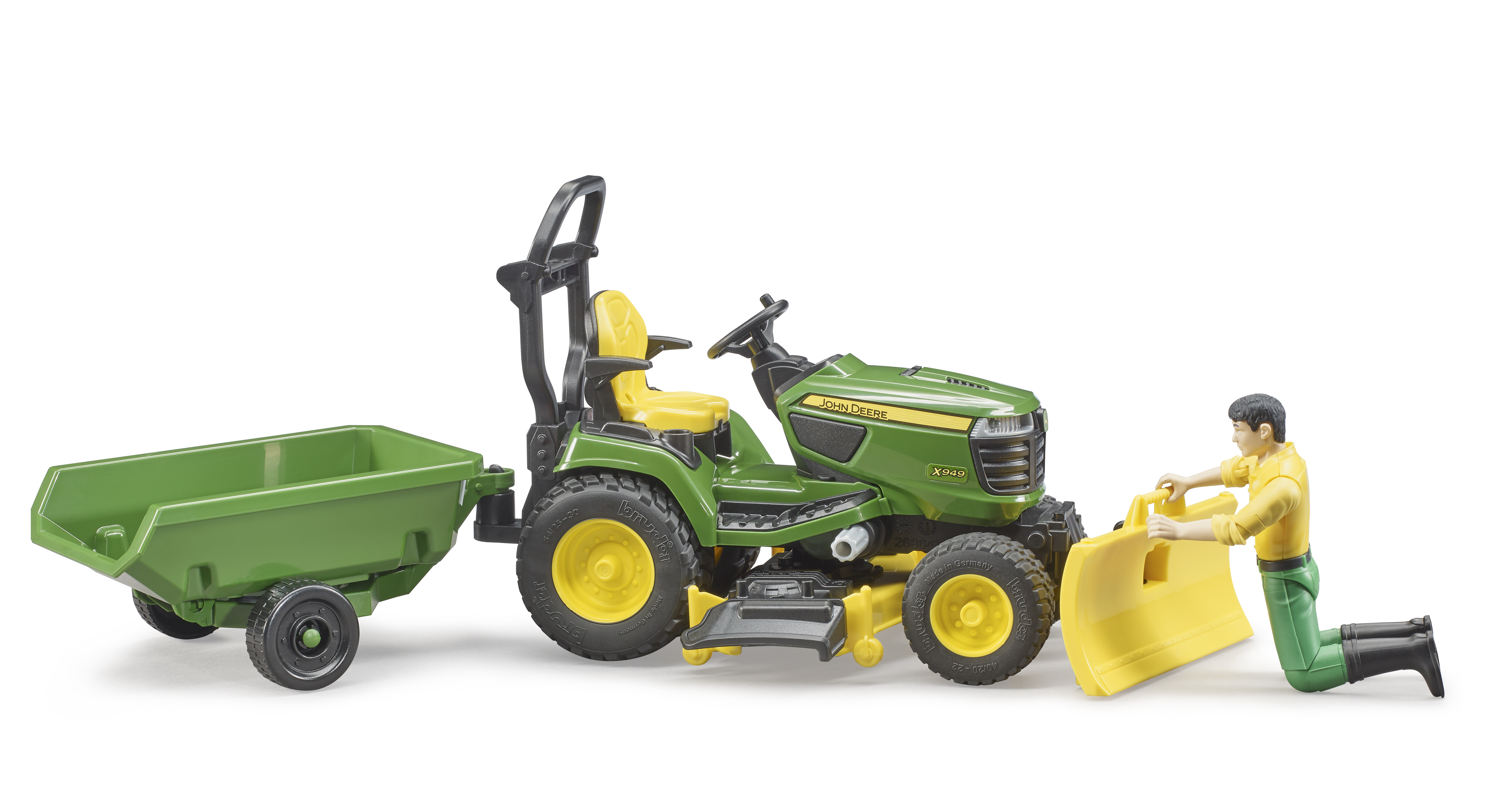 bworld John Deere lawn tractor with trailer 