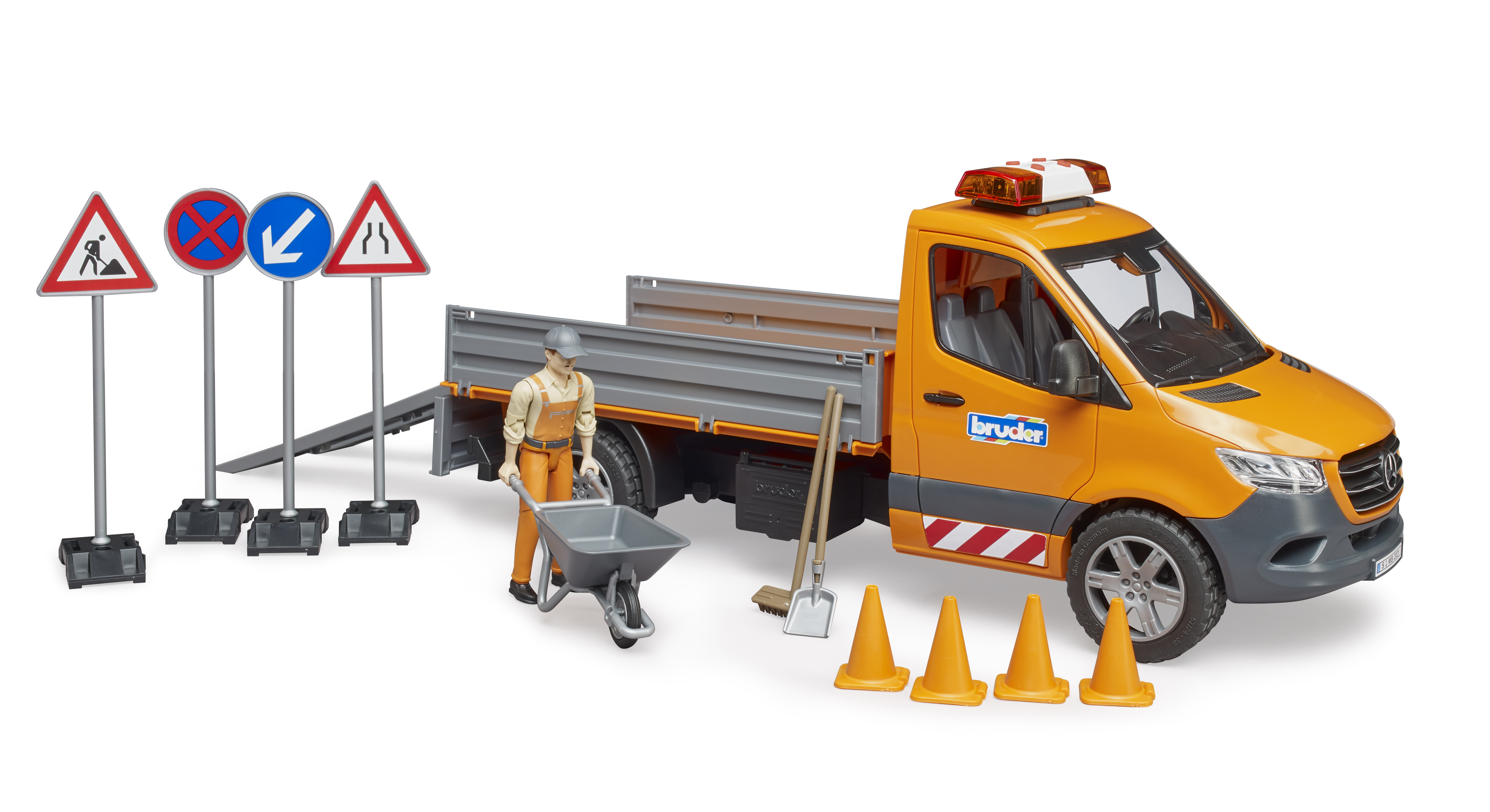 MB Sprinter municipal vehicle including light and sound module, driver and accessories