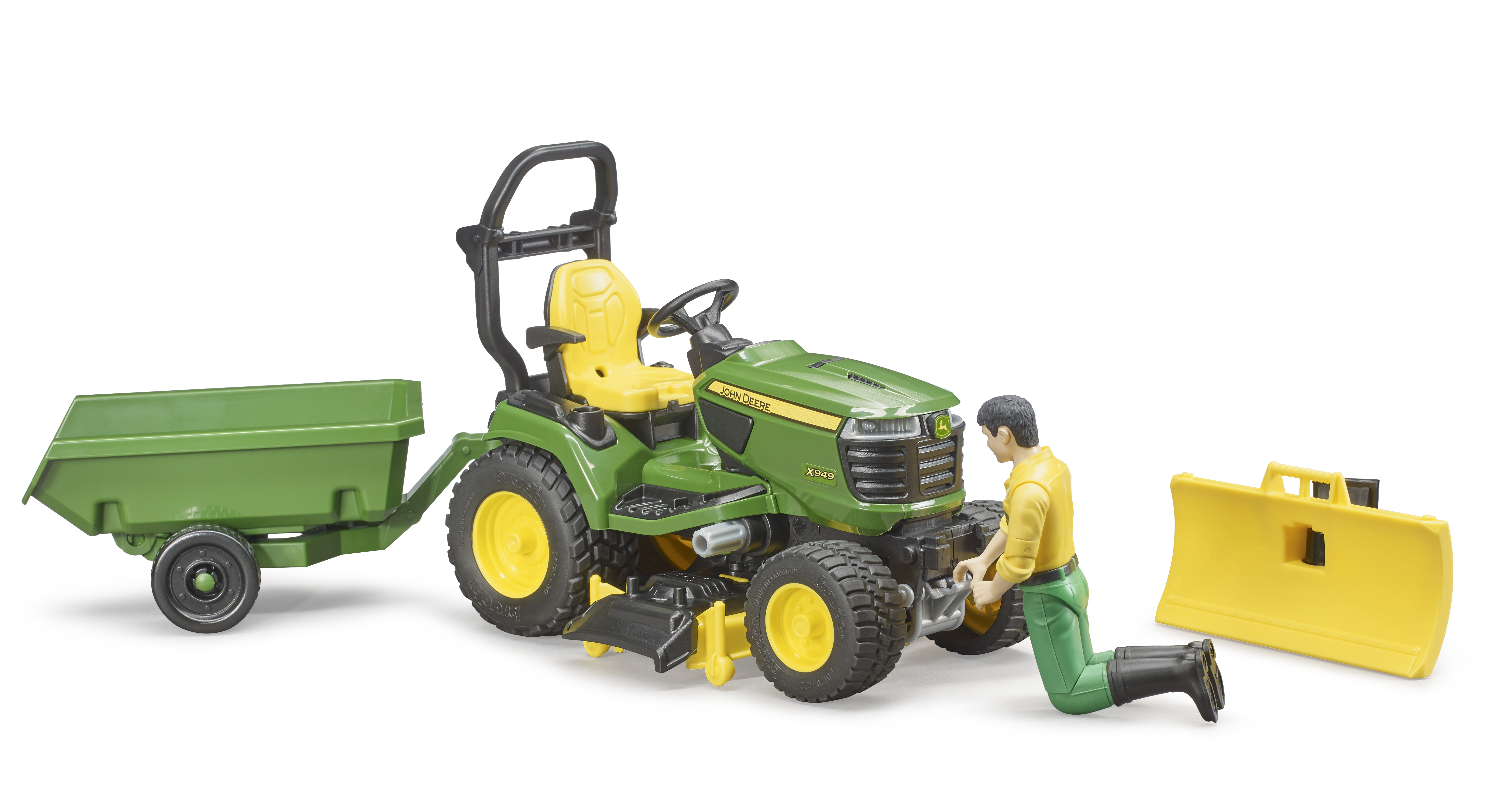 bworld John Deere lawn tractor with trailer bworld John Deere lawn tractor with trailer