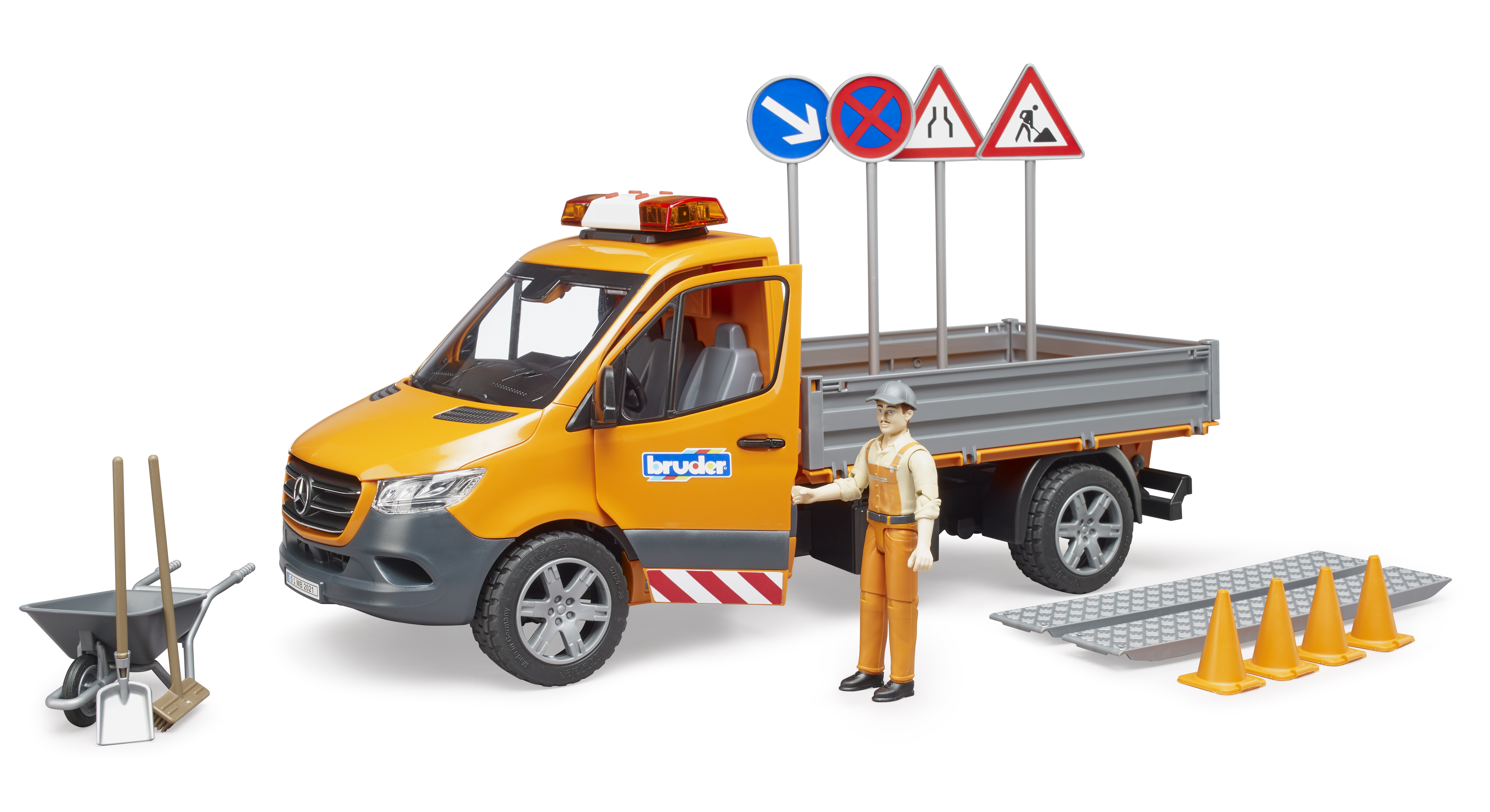 MB Sprinter municipal vehicle including light and sound module, driver and accessories