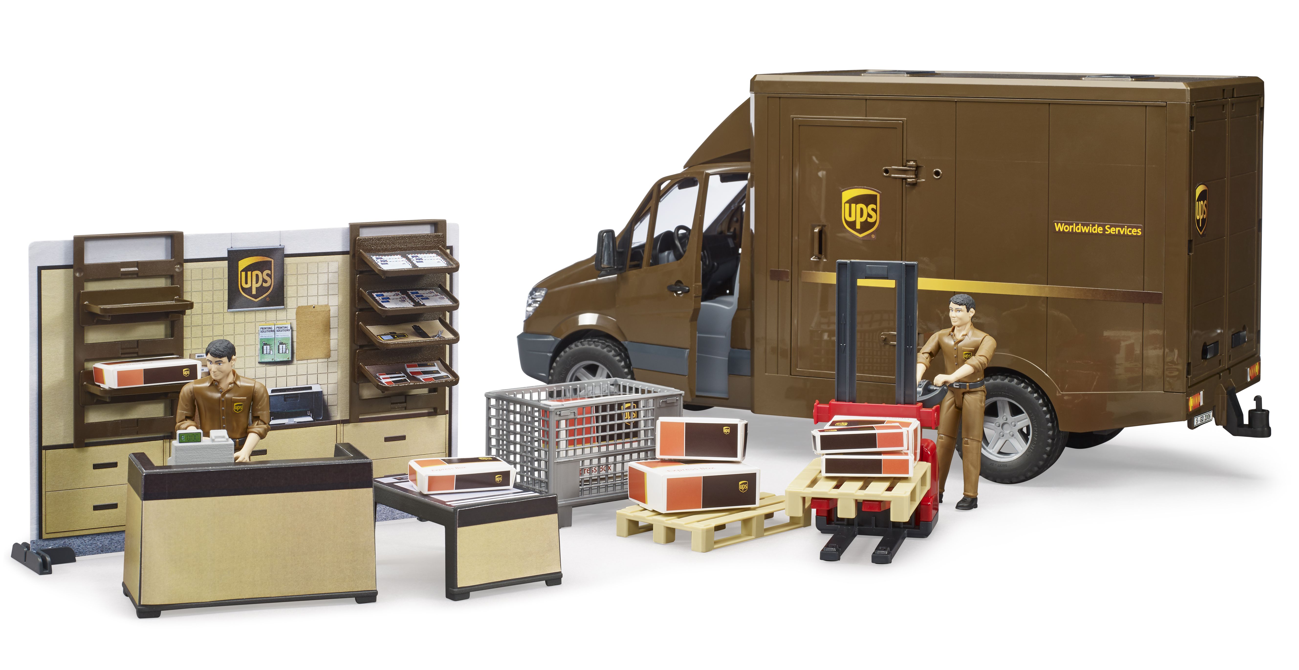bworld UPS Paketshop mit Figur