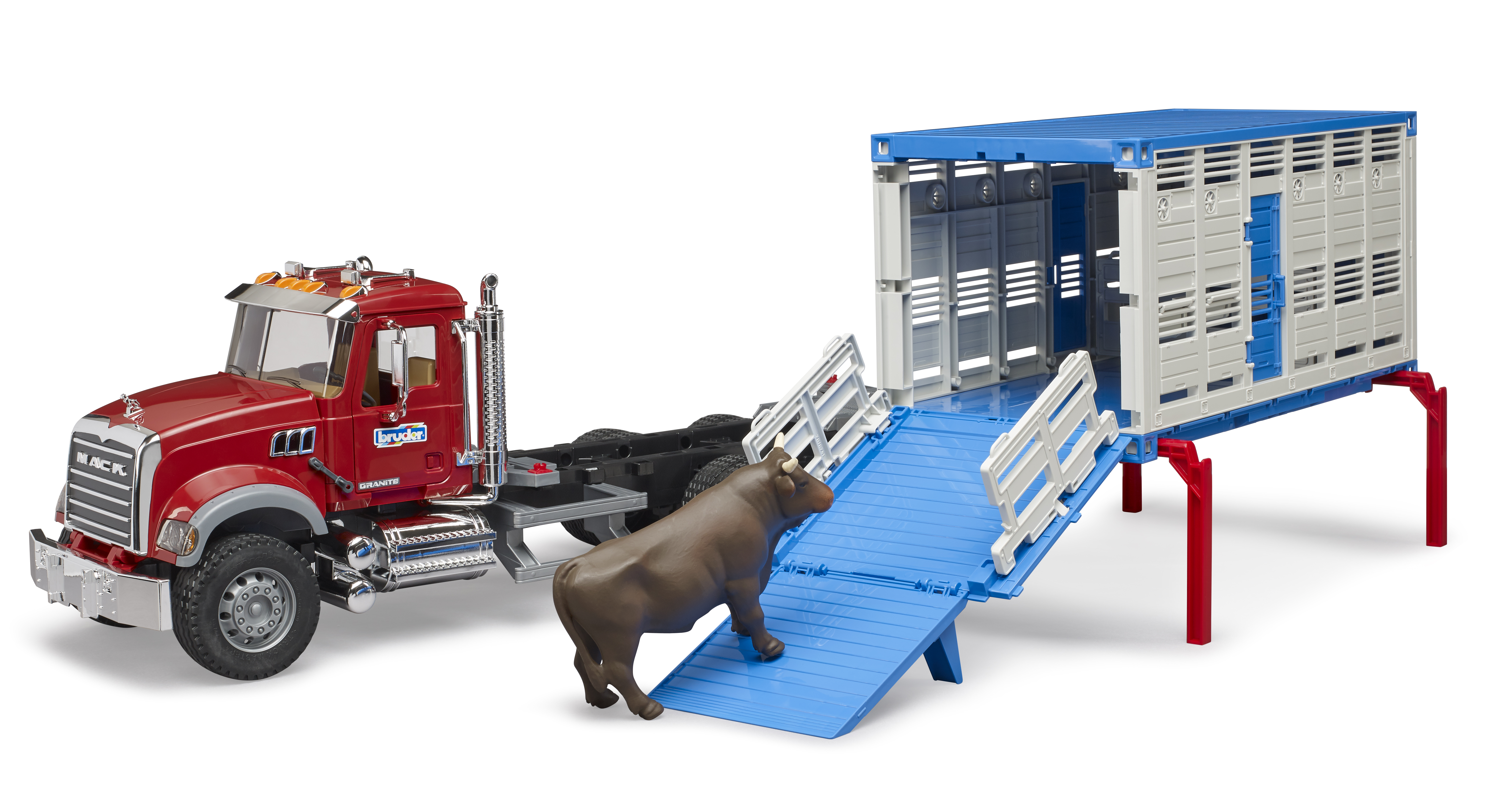 MACK Granite Tiertransporter mit 1 Rind