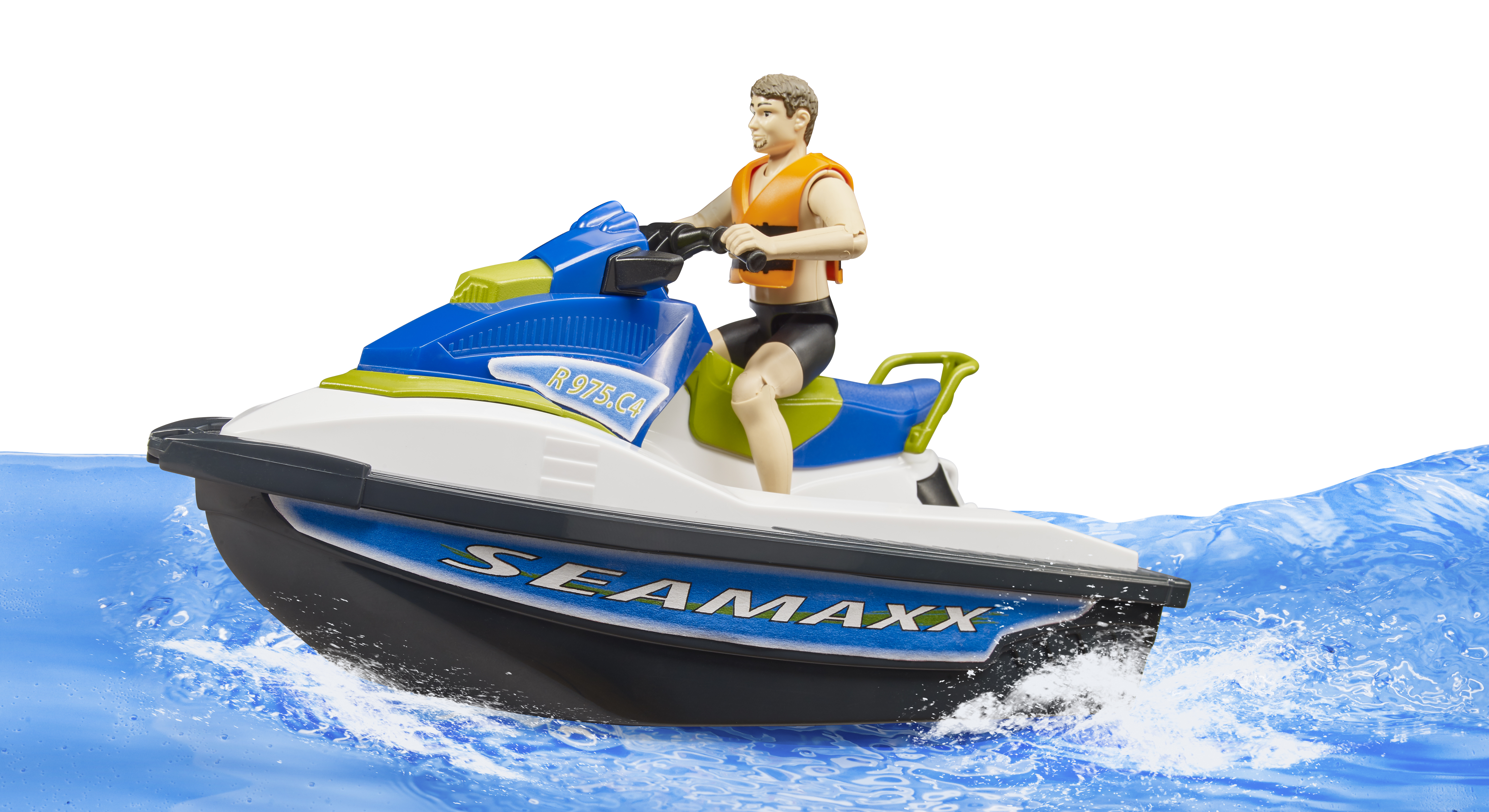 Personal water craft including rider Personal water craft including rider