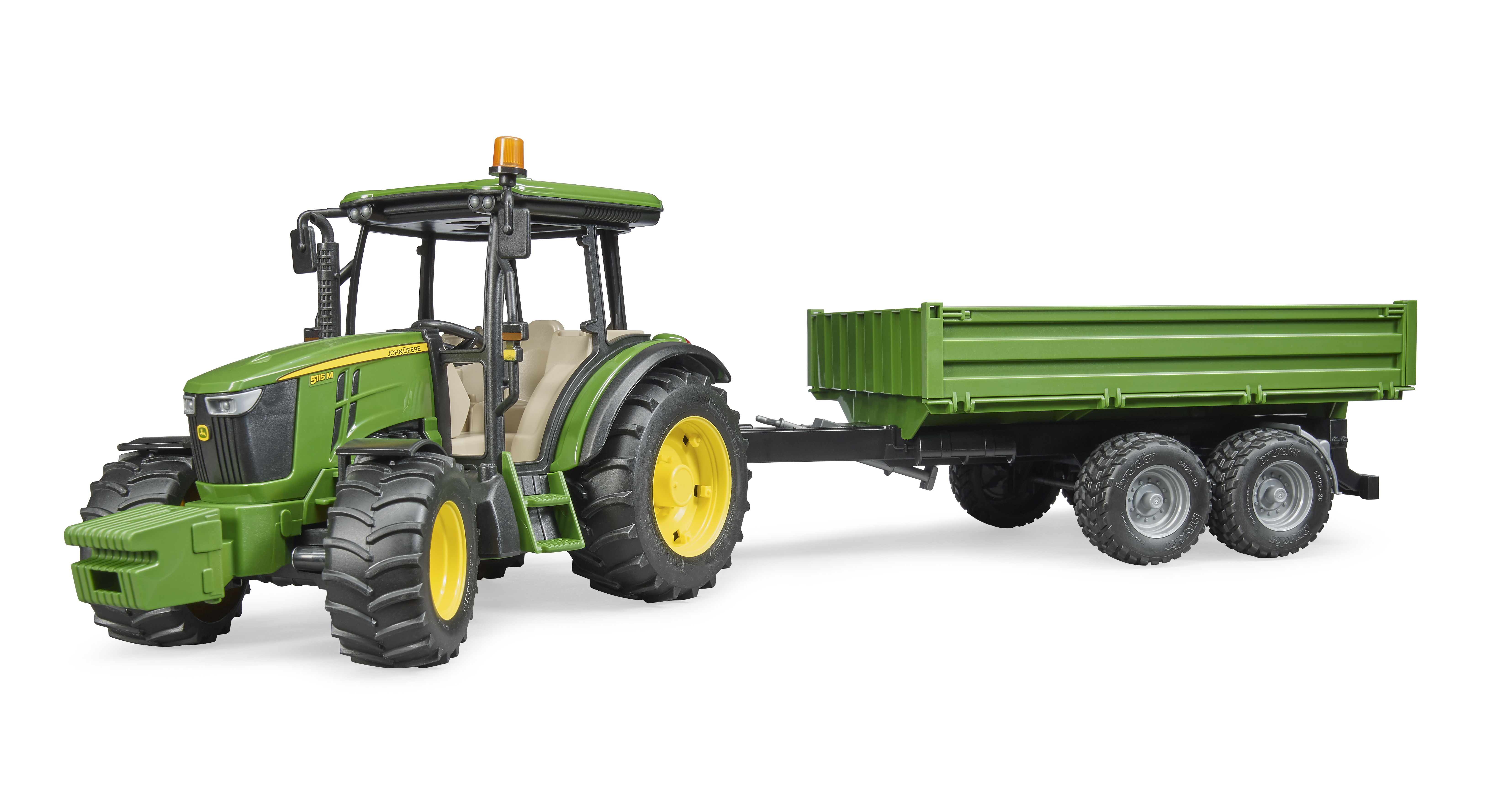 John Deere 5115 M mit Bordwandanhänger