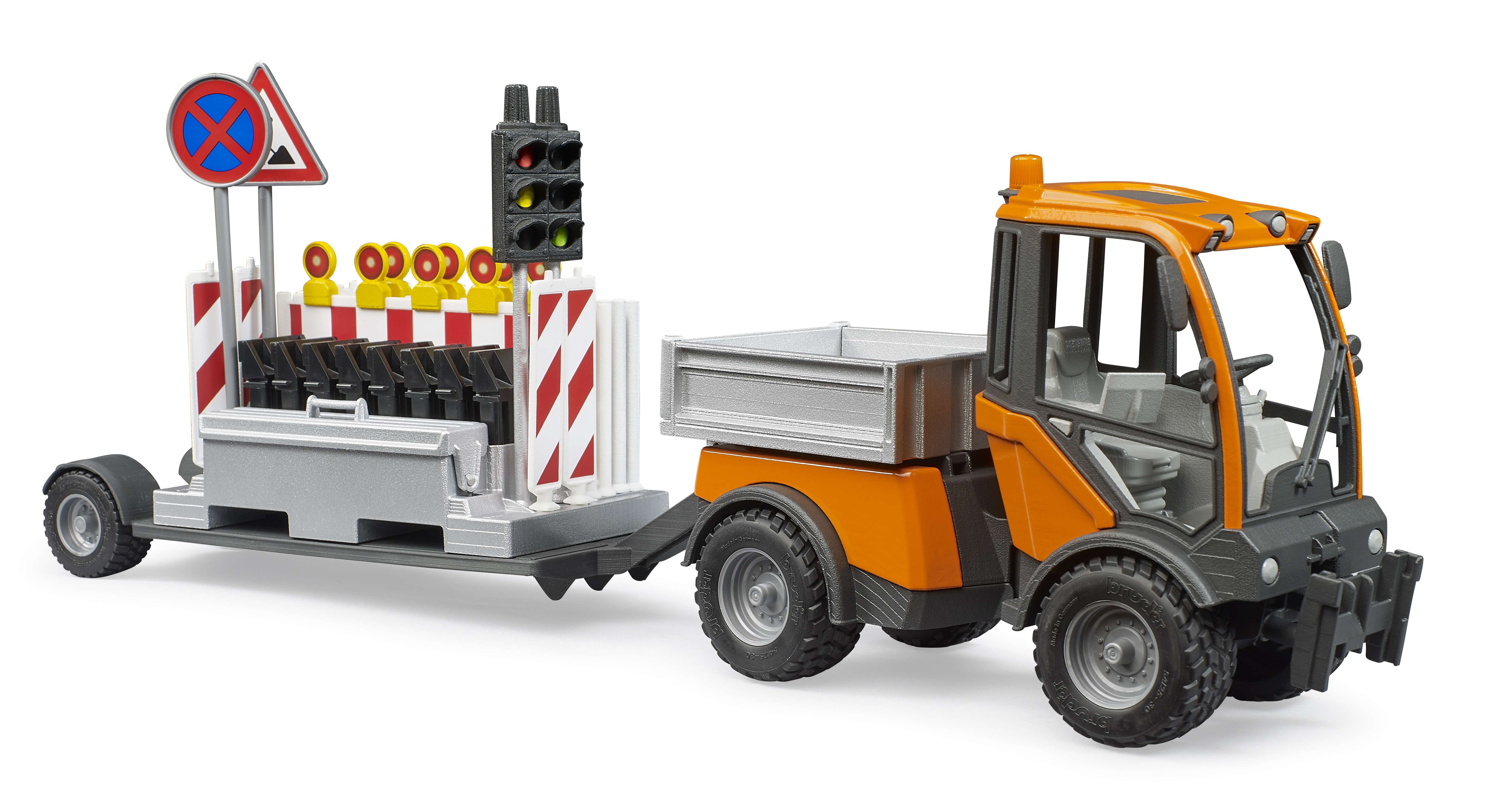 VarioCar with platform and road safety trailer