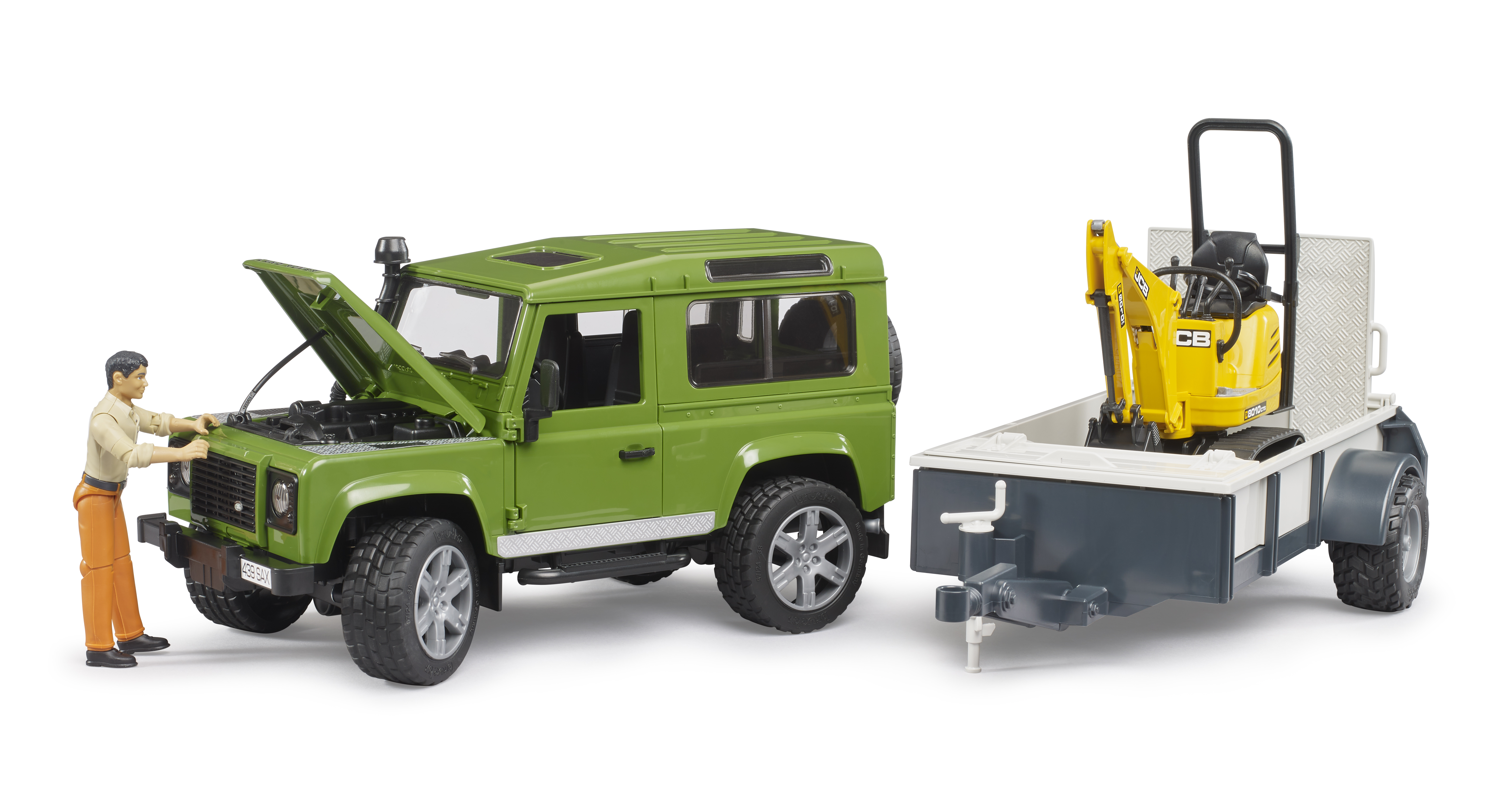 Land Rover Defender Station Wagon e micro escavatore JCB