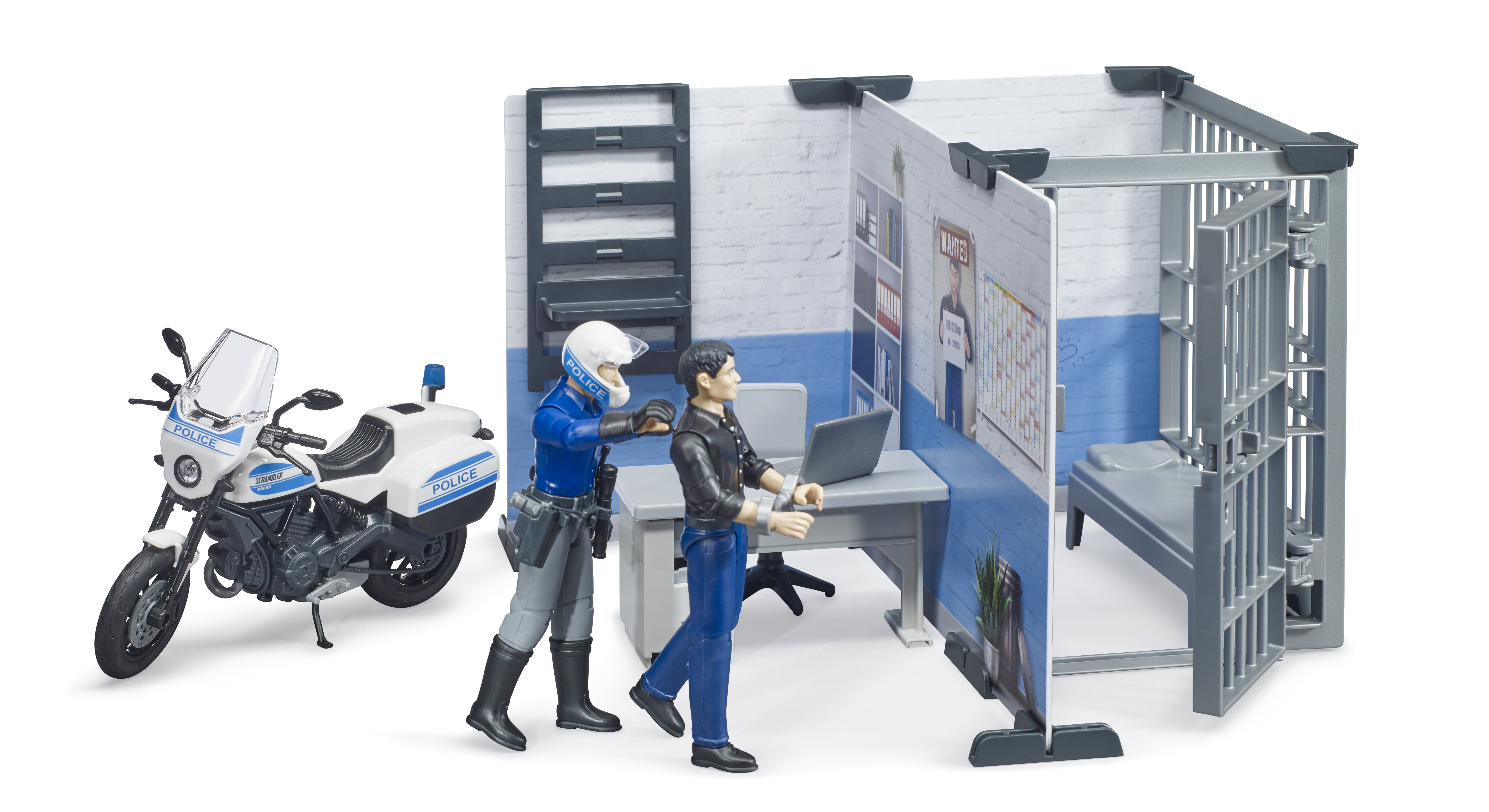 bworld Polizeistation mit Polizeimotorrad bworld Polizeistation mit Polizeimotorrad