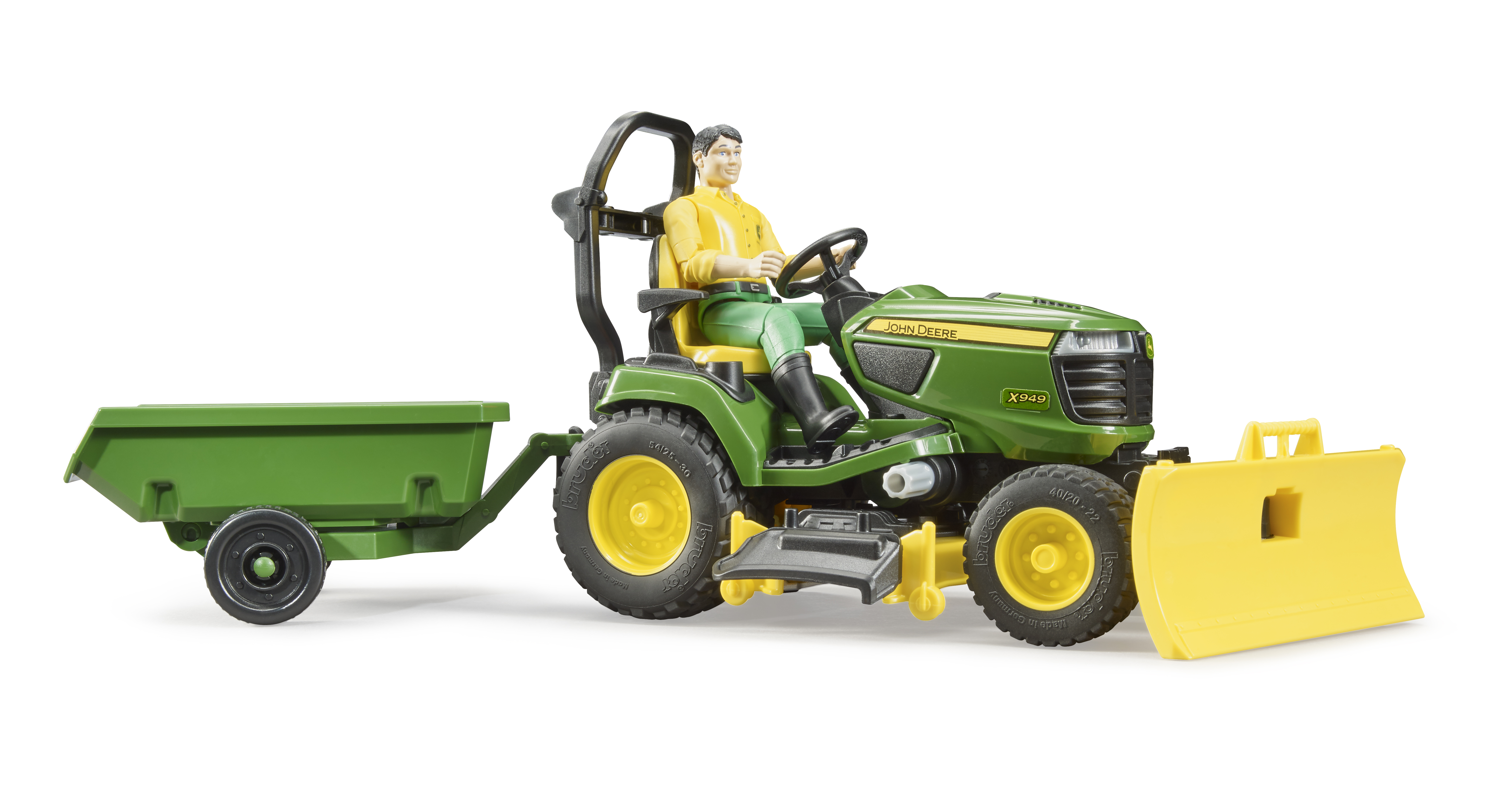 bworld John Deere lawn tractor with trailer 