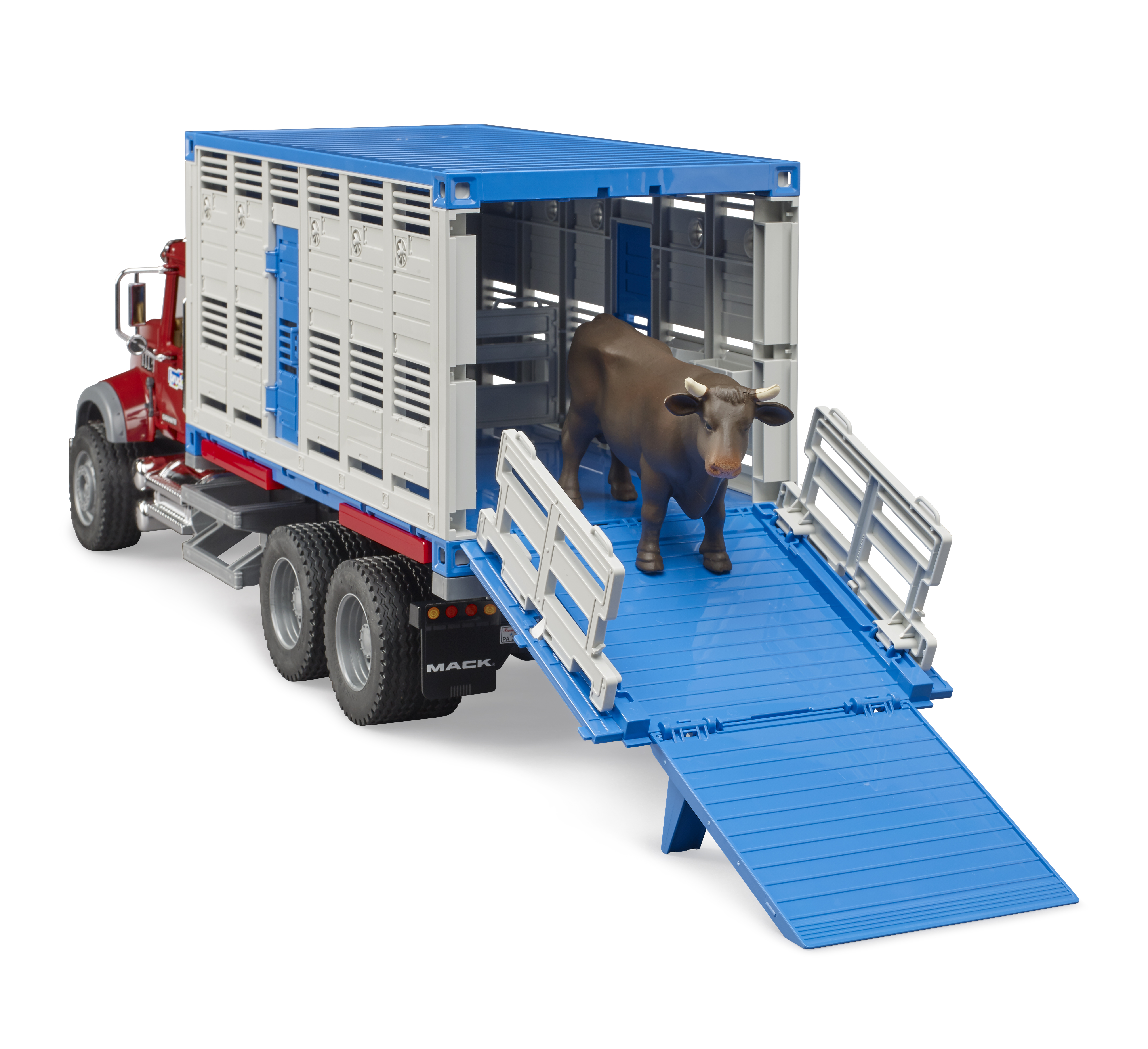 MACK Granite Tiertransporter mit 1 Rind