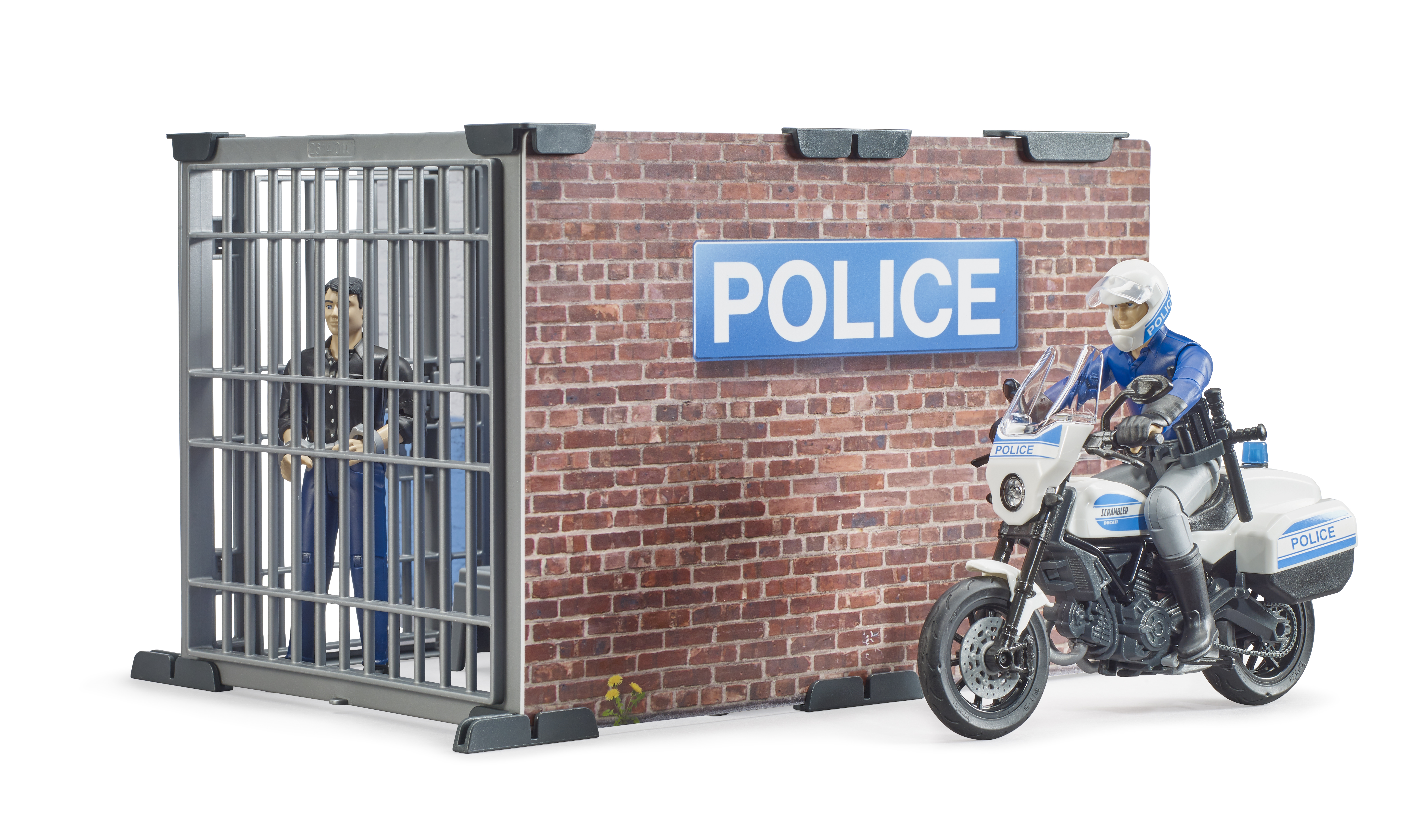 bworld Polizeistation mit Polizeimotorrad bworld Polizeistation mit Polizeimotorrad