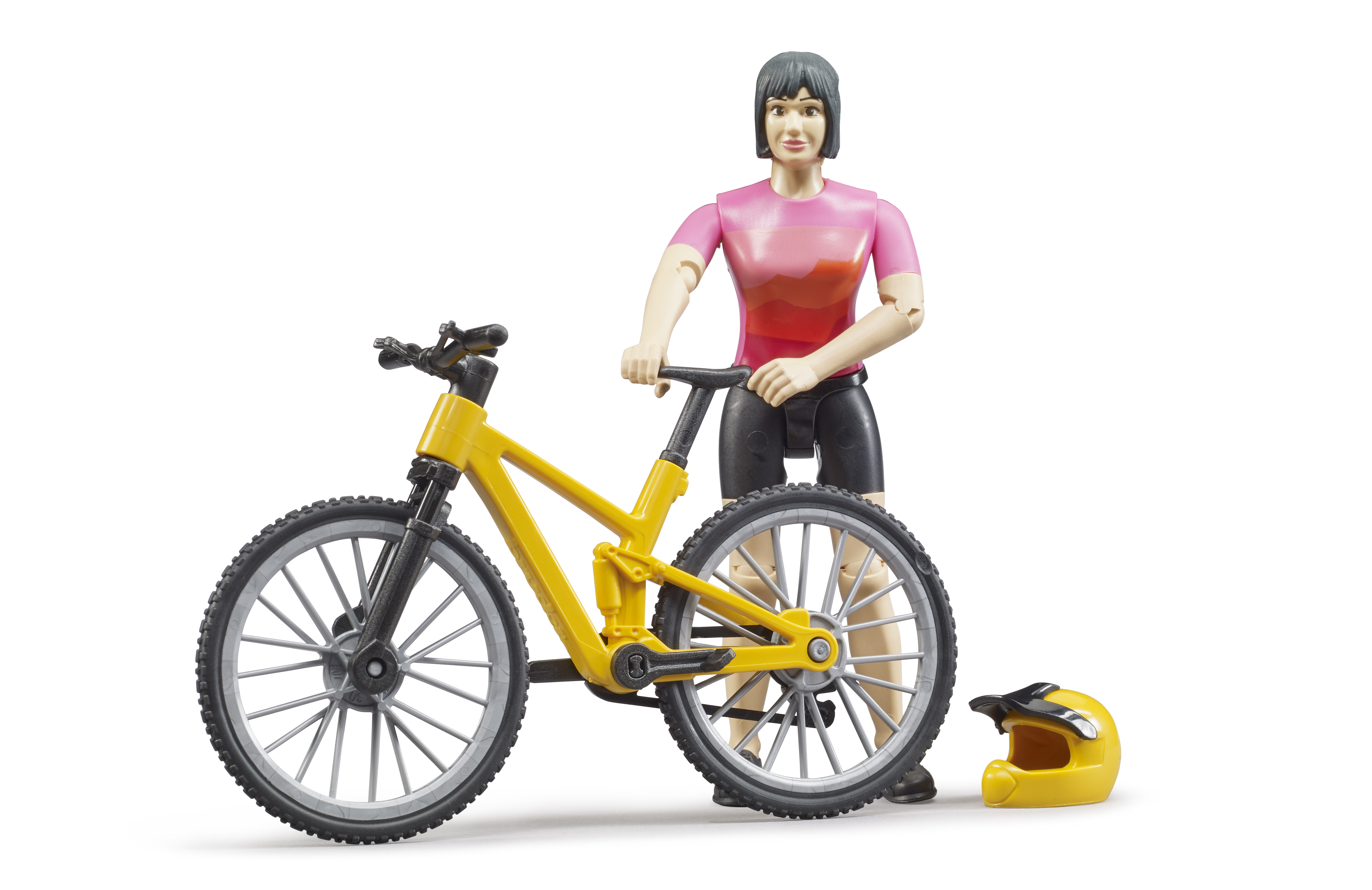 bworld mountain bike with female cyclist bworld mountain bike with female cyclist
