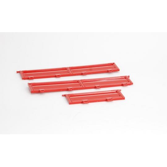 Side gates red for construction truck