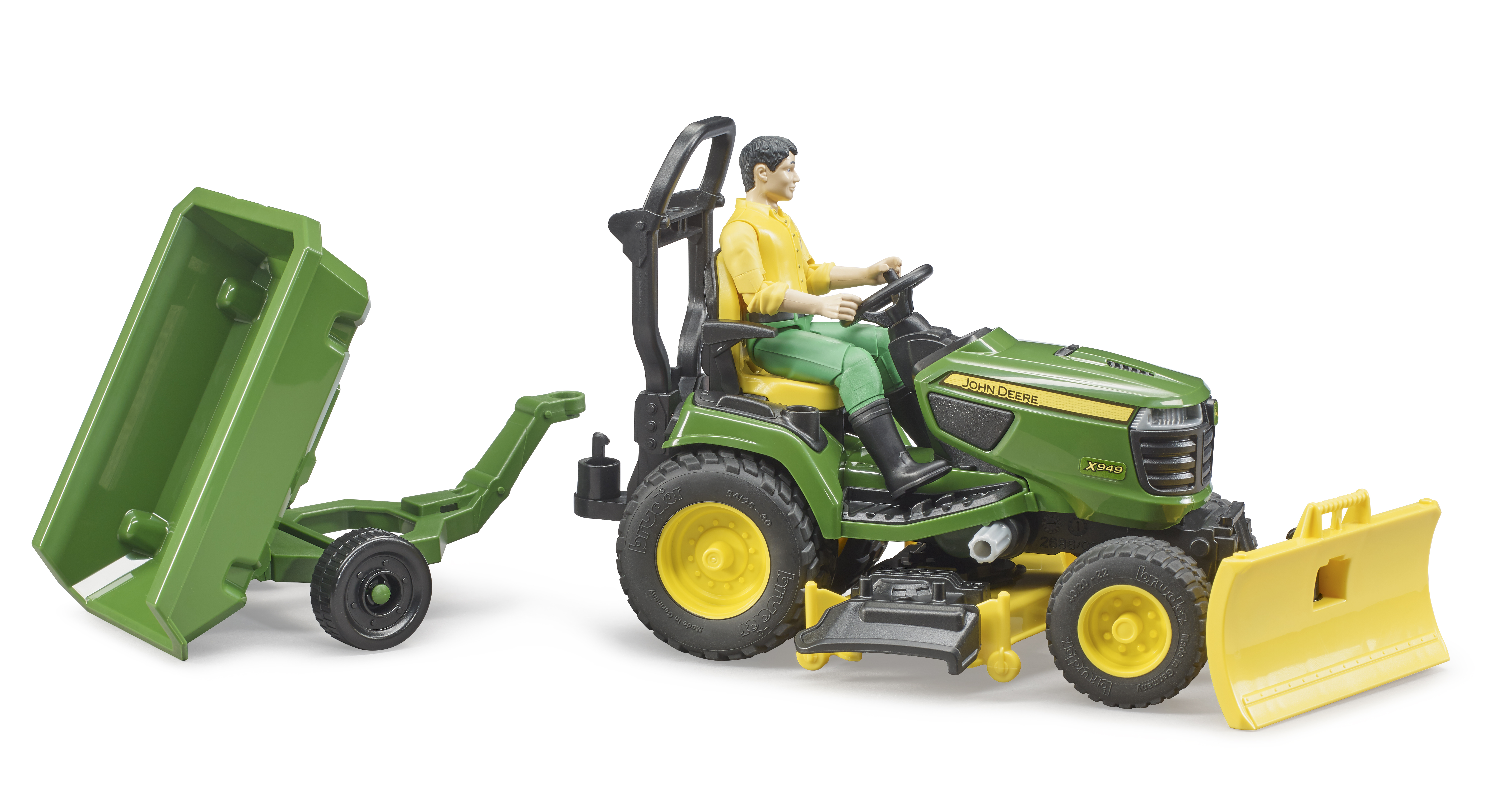 bworld John Deere lawn tractor with trailer 