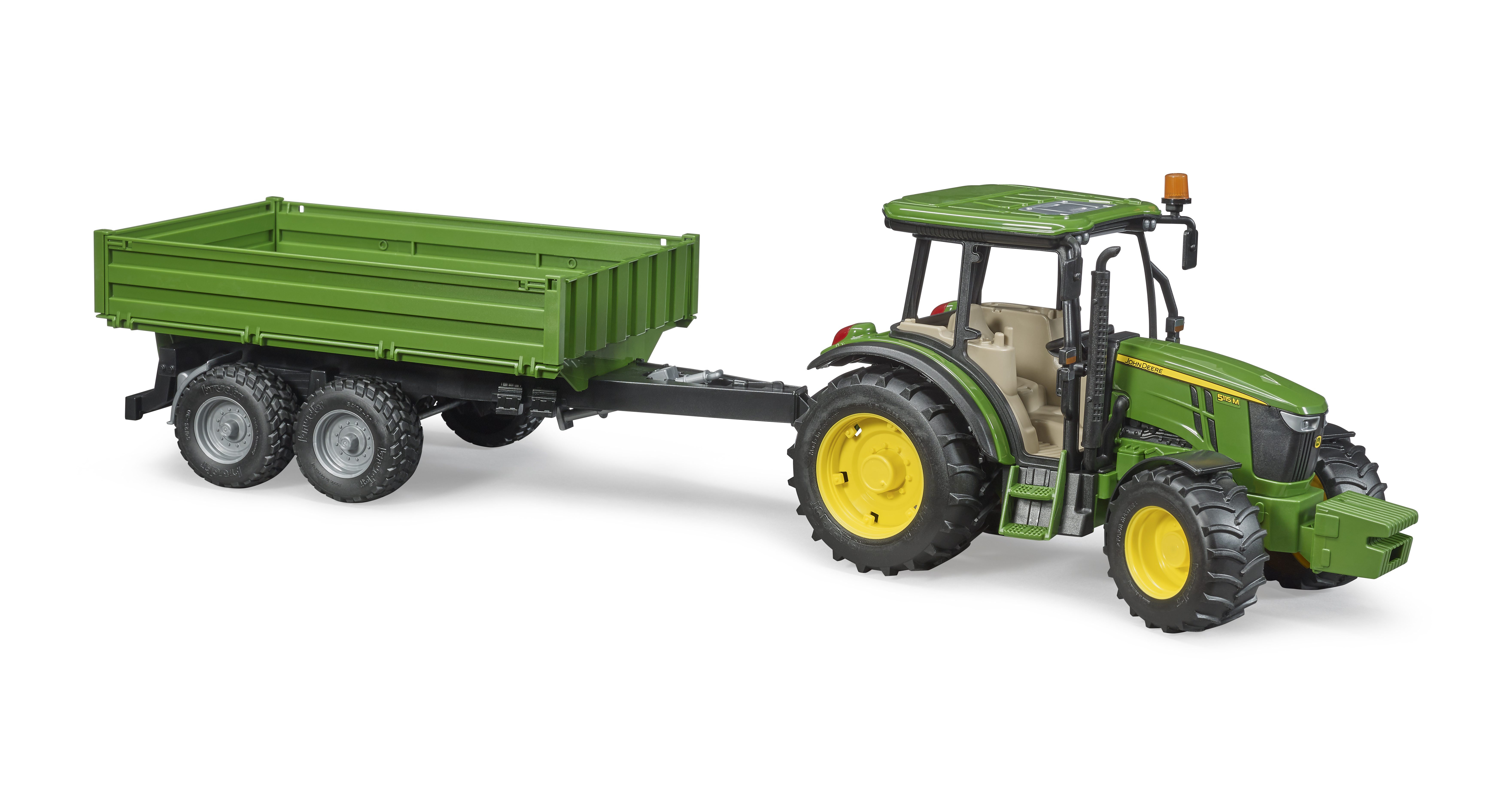 John Deere 5115 M mit Bordwandanhänger John Deere 5115 M mit Bordwandanhänger