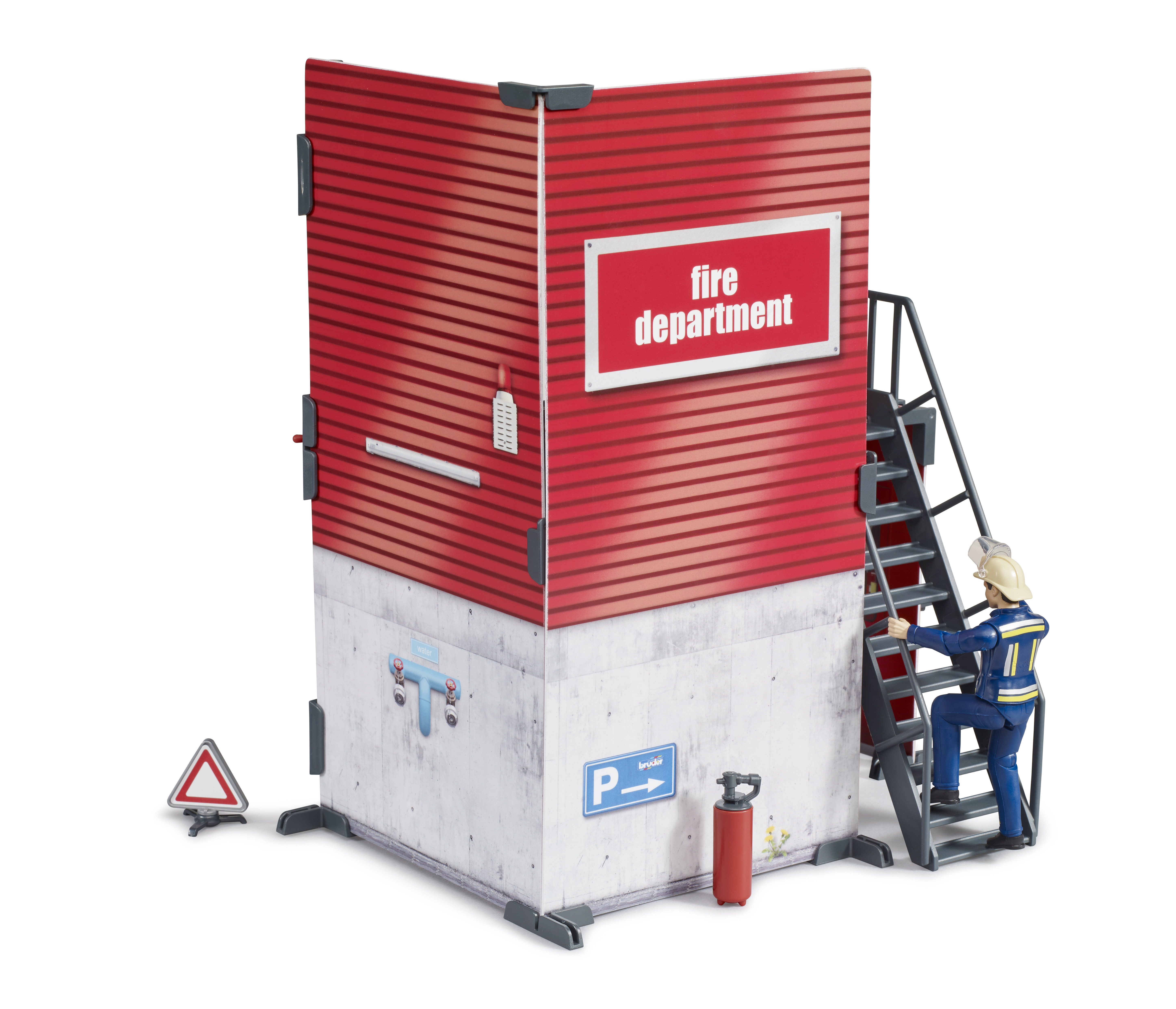 bworld Feuerwehrstation mit Feuerwehrmann bworld Feuerwehrstation mit Feuerwehrmann