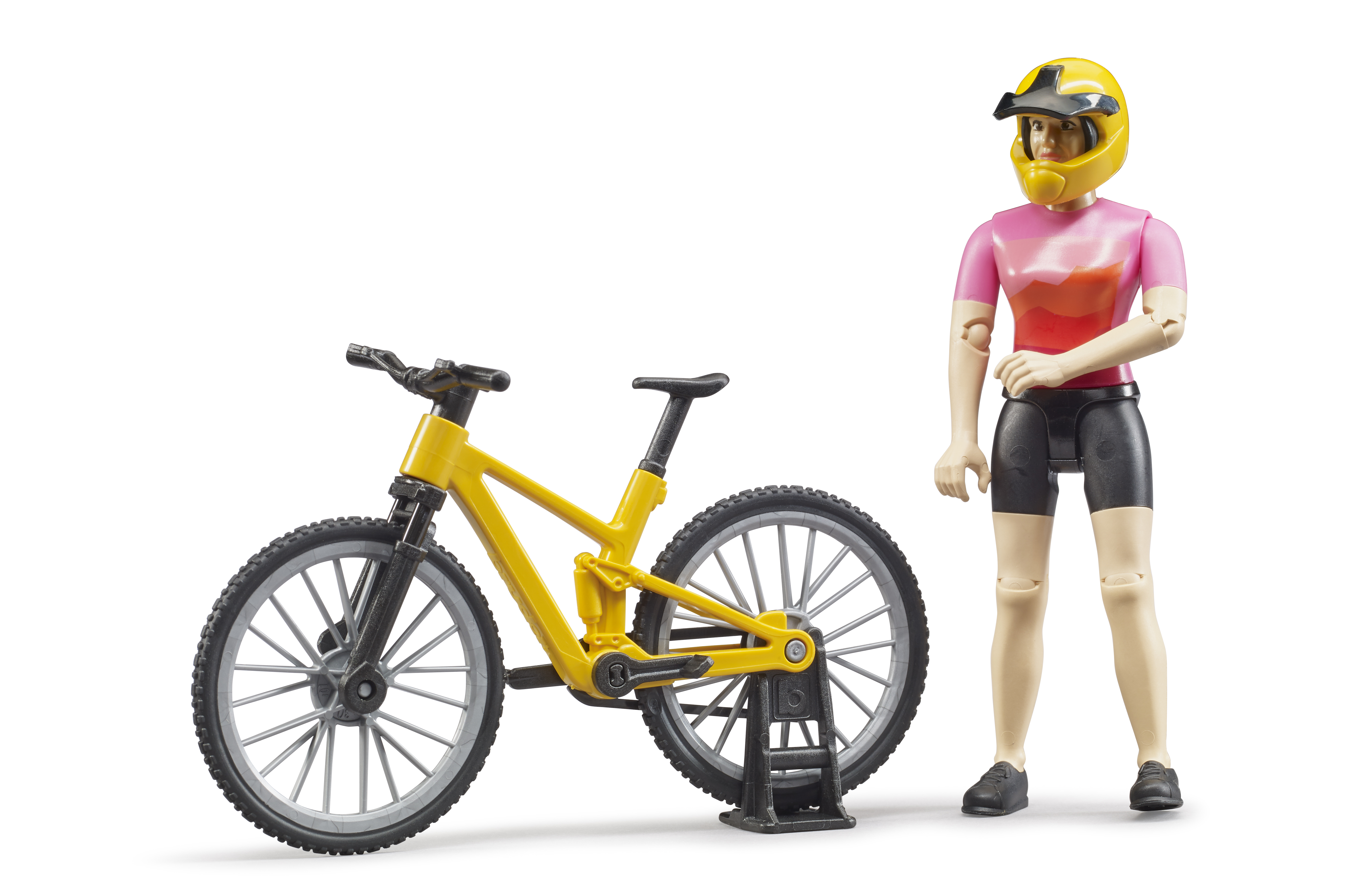 bworld mountain bike with female cyclist bworld mountain bike with female cyclist