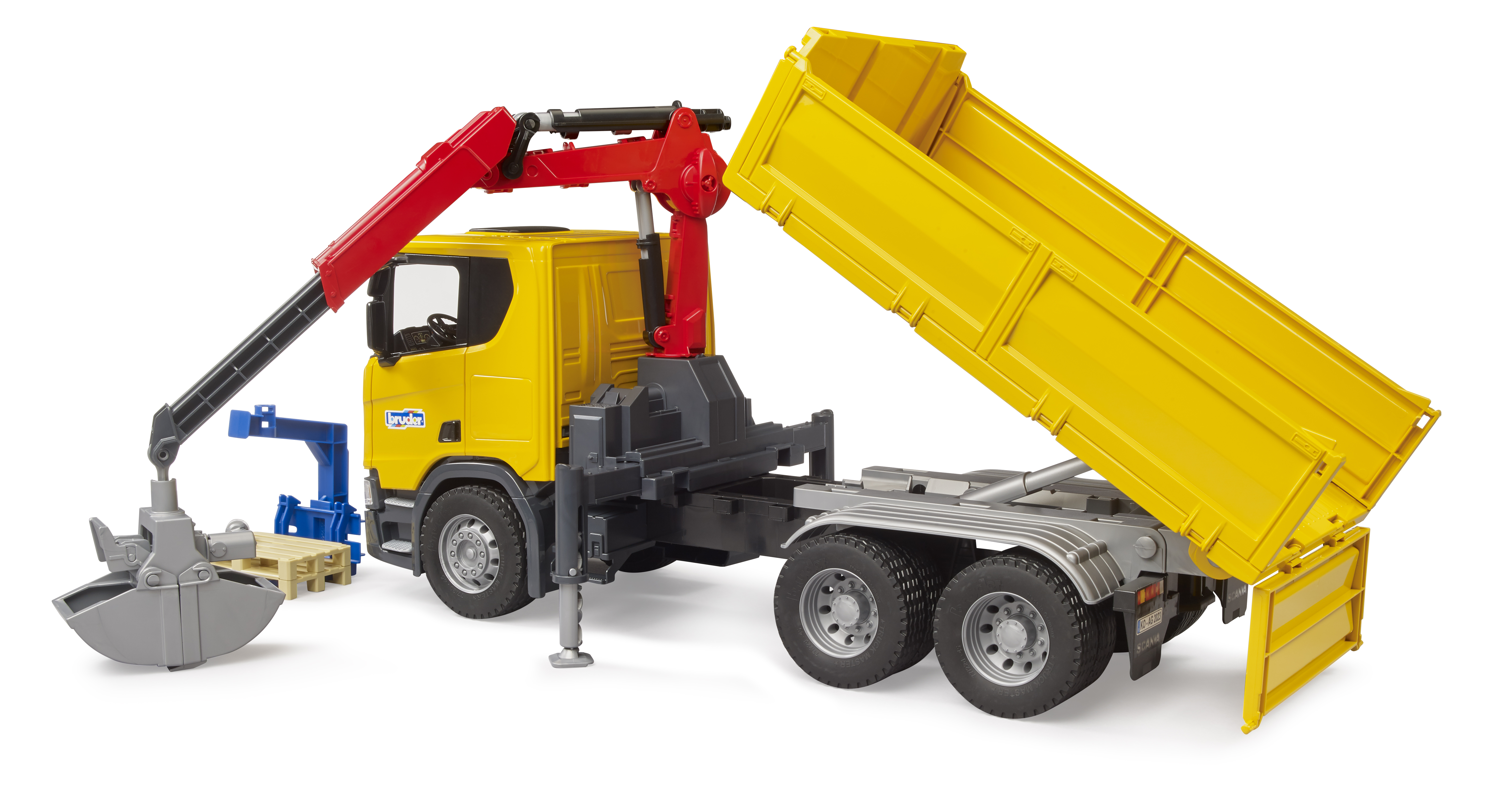 Camion da cantiere Scania Super 560R  con gru e 2 pallet