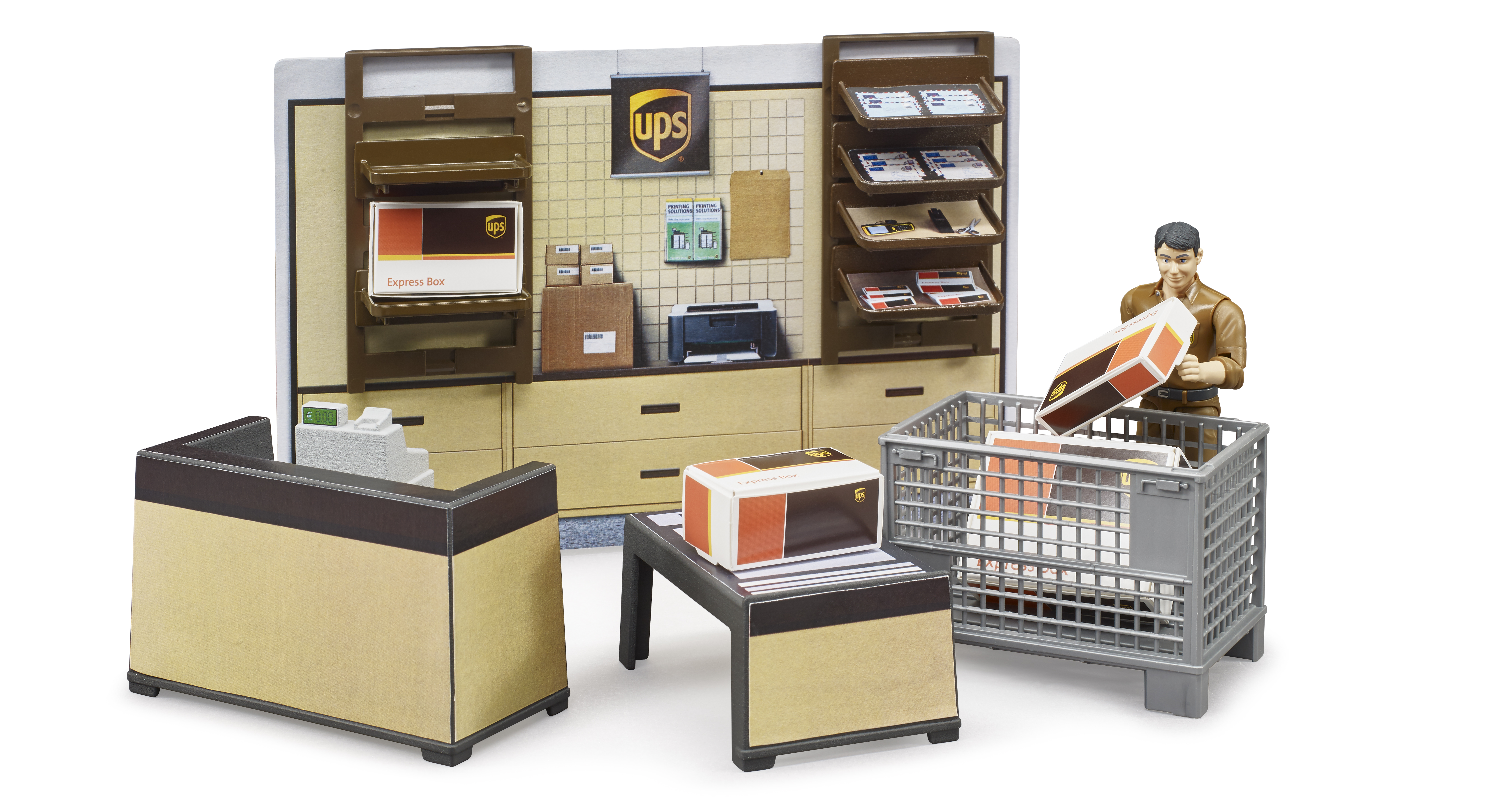 bworld UPS Paketshop mit Figur