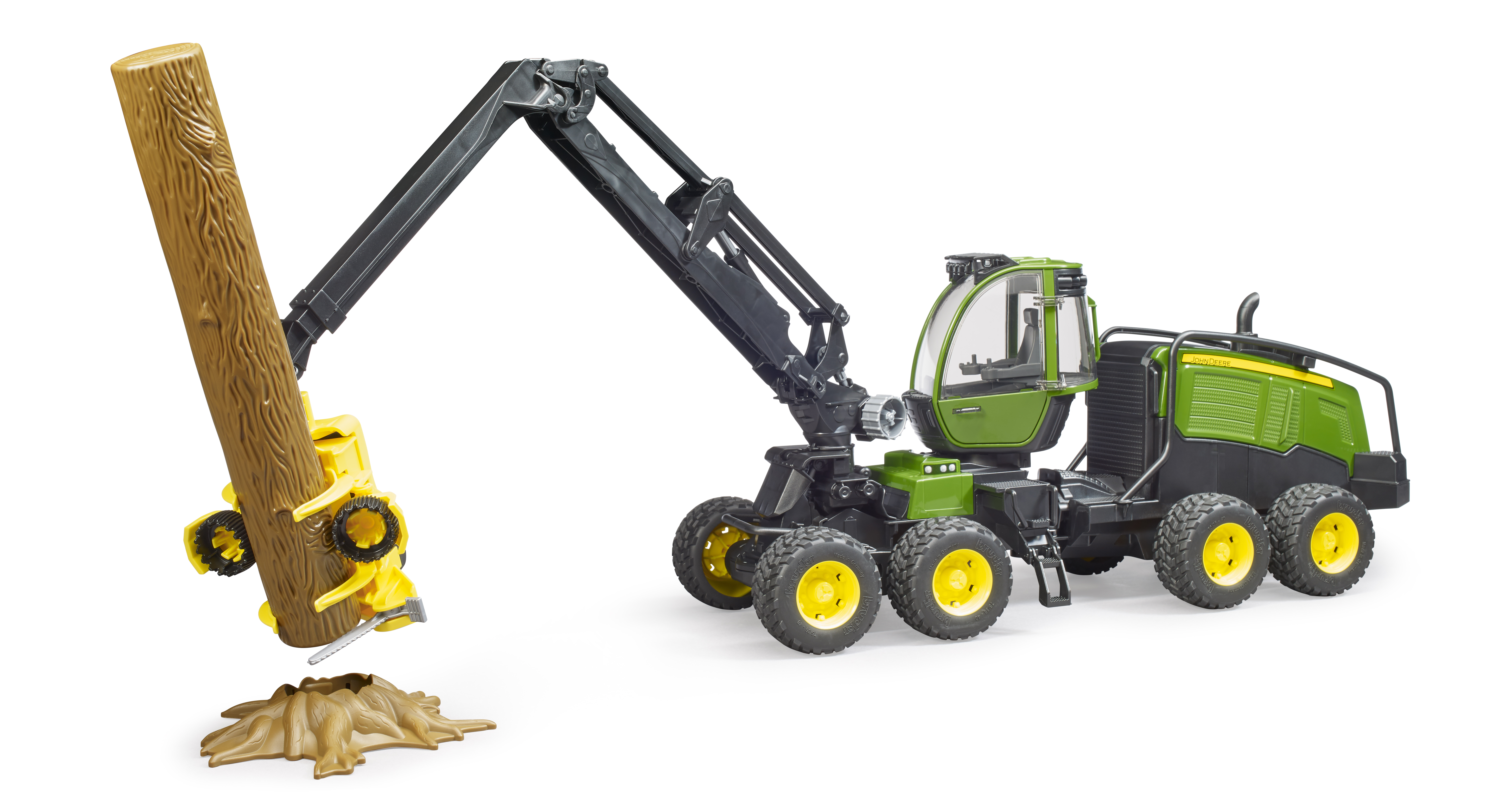 John Deere 1270G Harvester mit 1 Baumstamm John Deere 1270G Harvester mit 1 Baumstamm