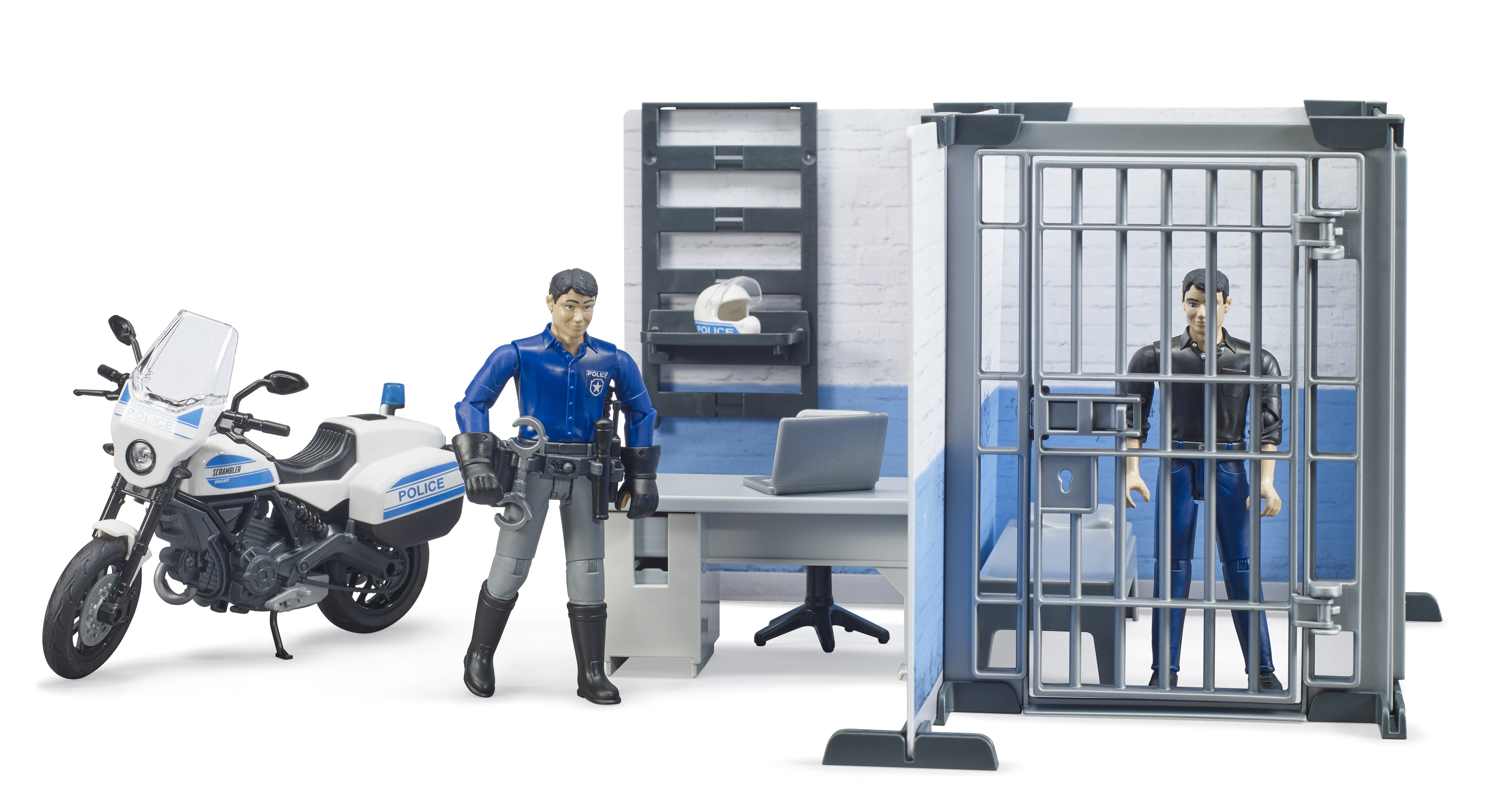 bworld Polizeistation mit Polizeimotorrad bworld Polizeistation mit Polizeimotorrad