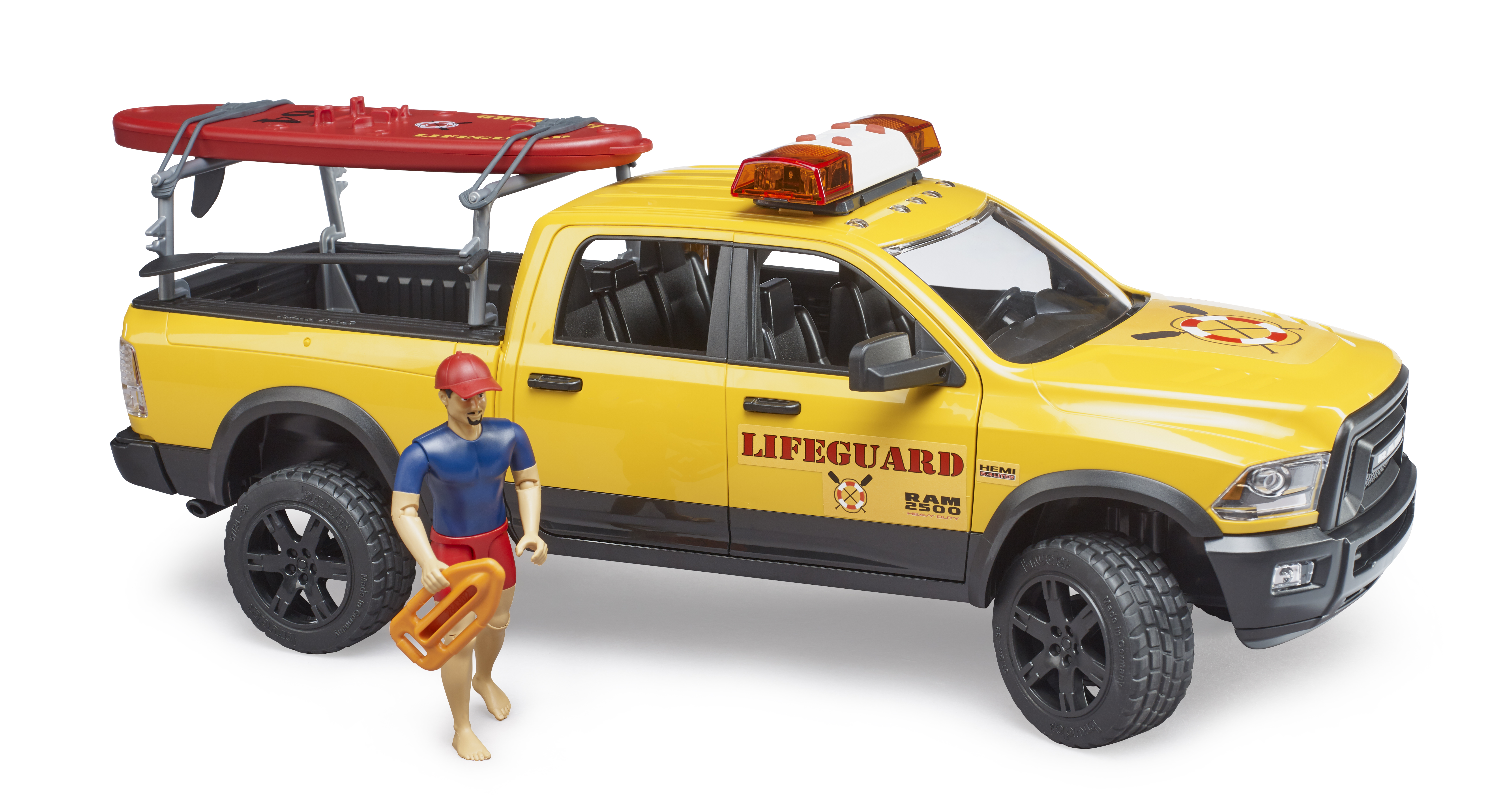 RAM 2500 Power Wagon Life Guard mit Figur, Stand Up Paddle und Light & Sound Modul RAM 2500 Power Wagon Life Guard mit Figur, Stand Up Paddle und Light & Sound Modul