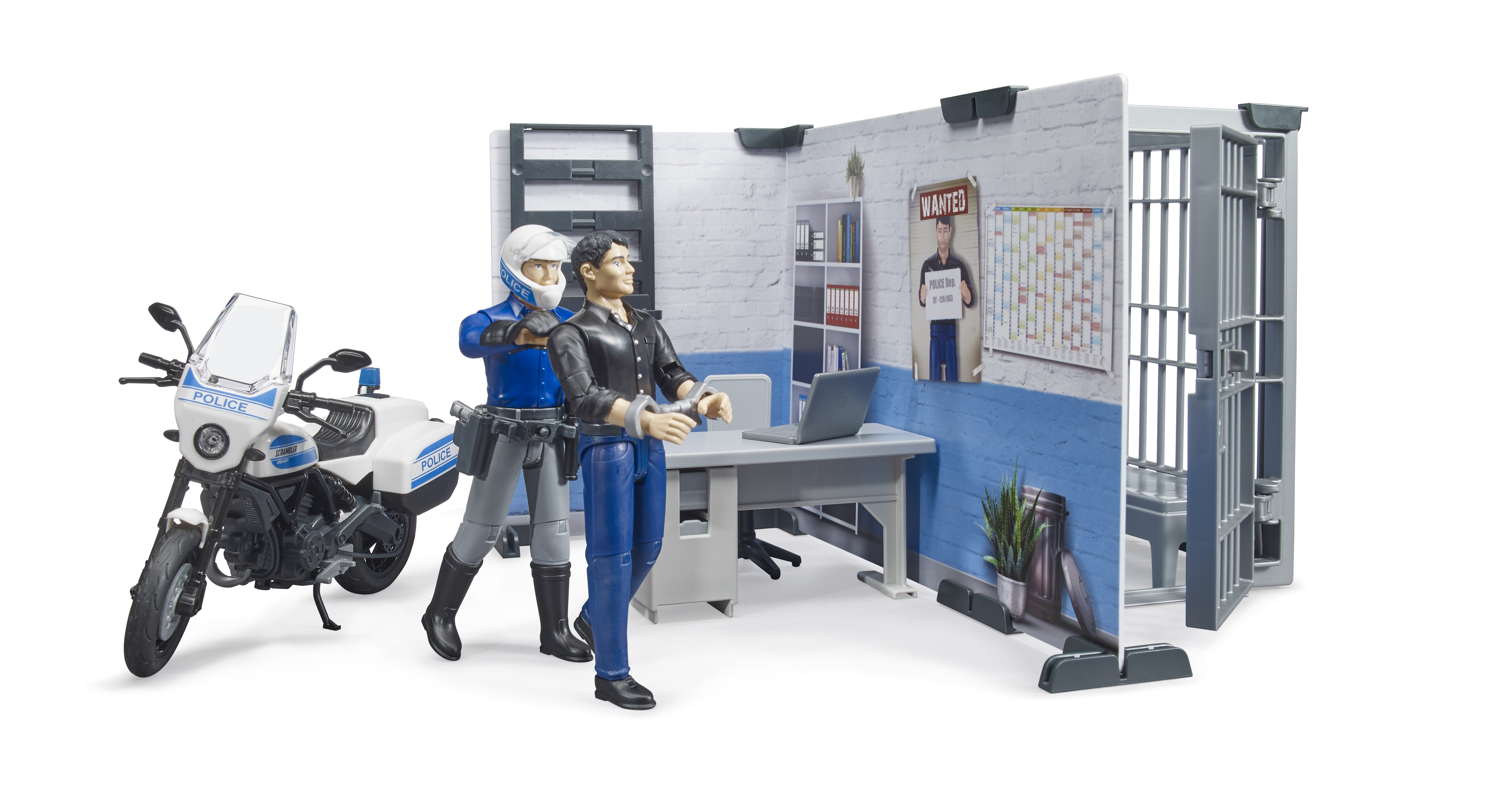 bworld Polizeistation mit Polizeimotorrad bworld Polizeistation mit Polizeimotorrad
